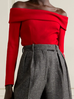 

Boat Neck Vintage Regular Fit Shirts & Tops, Red, Tops