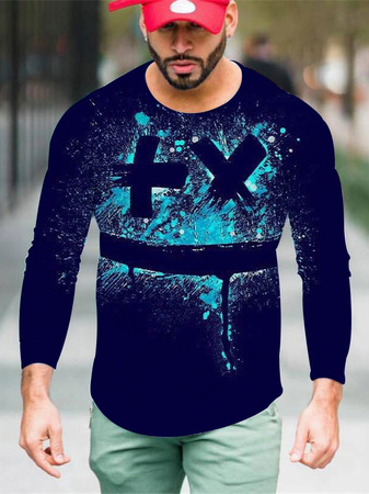 

Crew Neck Vintage Cotton Shirts & Tops, Color1, T-shirt