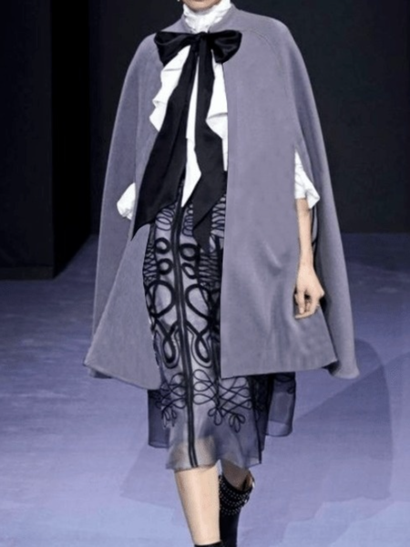 

Winter Loosen Tie Neck Formal Daily HeavyweightOuterwear, As picture, Coats