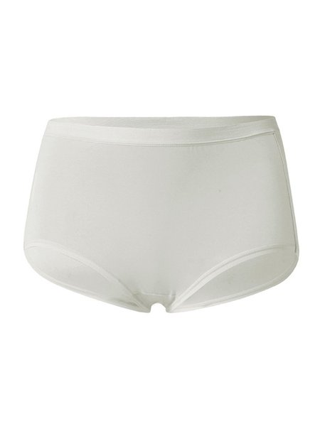 

Lightweight And Seamless Mid-waist Plus Size Panties, White-gray, Intimates