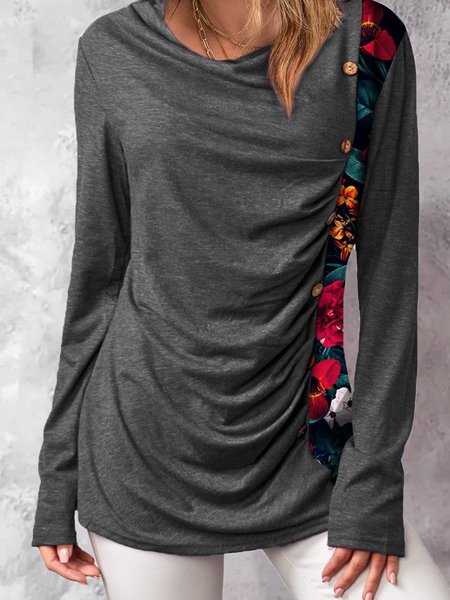 

Casuale Top, Grigio scuro, T-Shirts