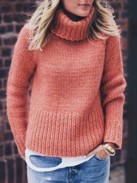 

Regular Fit Wool/Knitting Sweater, Orange red, Knitwear & Sweaters