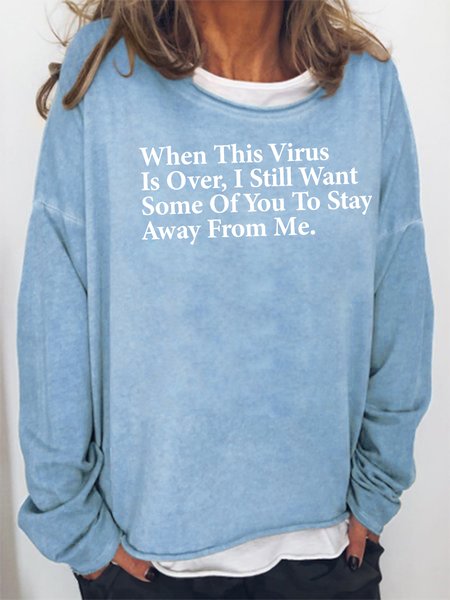 

When this virus is over Sweatshirt, Blue, Hoodies&Sweatshirts