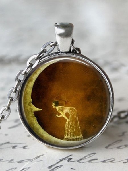 

Vintage Tree of Life Moon Alloy Necklace, Color4, Necklaces