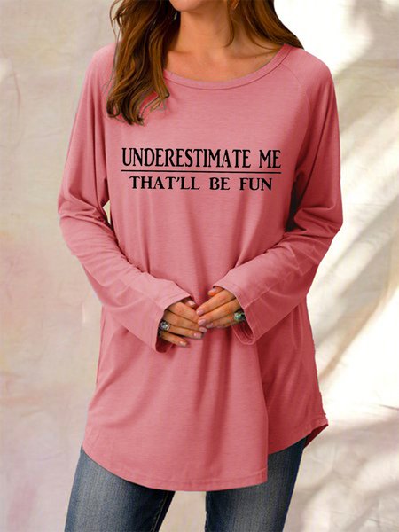 

Underestimate Me Fun Casual Knitting Dress, Pink, Long sleeves