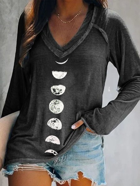 

Vintage V Neck Shirts & Tops, Deep gray, T-Shirts