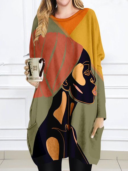

Casual Figure Abstract Dresses, Yellow, Boho dresses