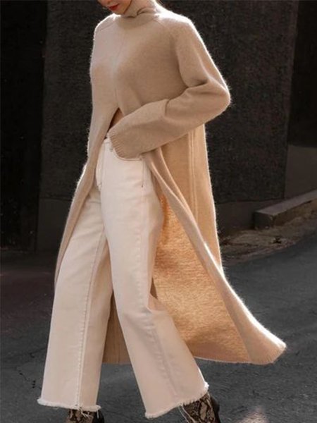 

Long Sleeve Casual Solid Loosen Sweater, As picture, Pullovers