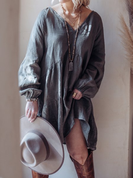 

Simple Dresses, Deep gray, Mini Dresses