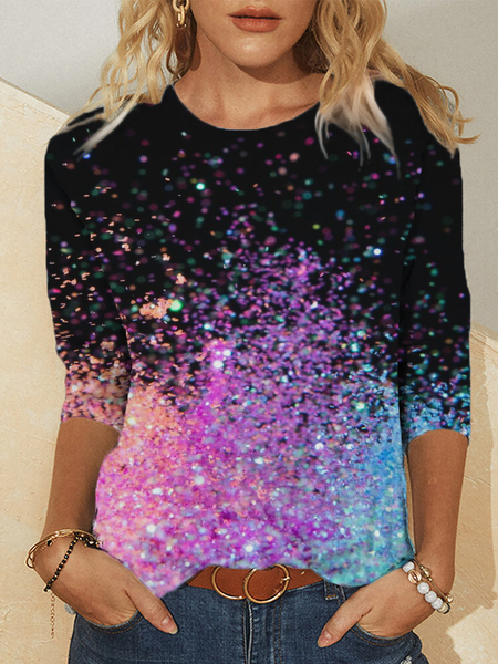 

Plus size Casual Printed Shirts & Tops, Multicolor, T-Shirts