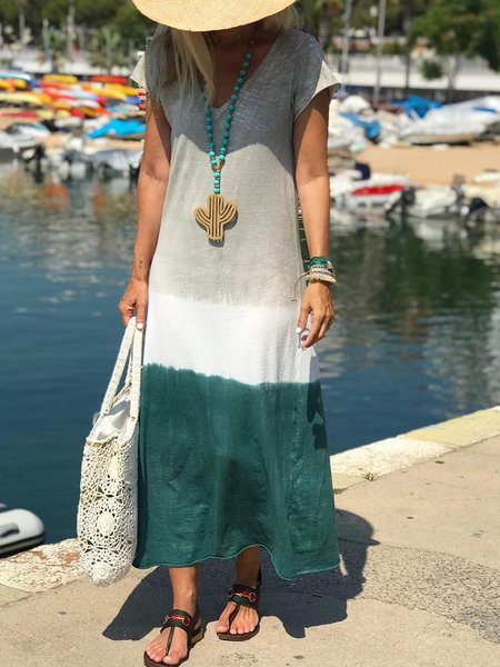 

Loosen Knitting Dress, Multicolor, Maxi Dresses