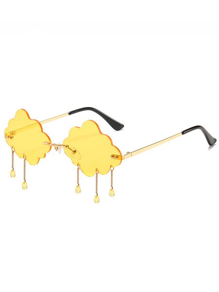 

Personalized Cloud Tassel Pendant Glasses, Yellow, Accessories