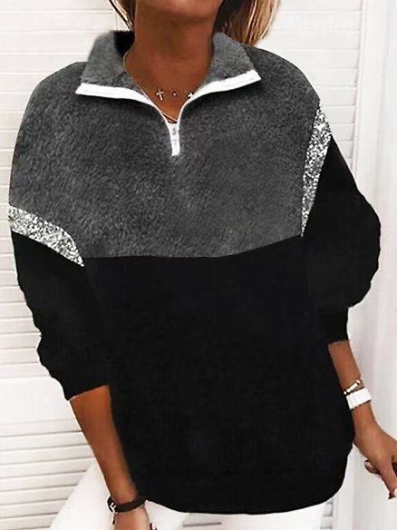 

Loosen Fluff/Granular Fleece Fabric Basics Sweatshirt, As picture, Hoodies & Sweatshirts