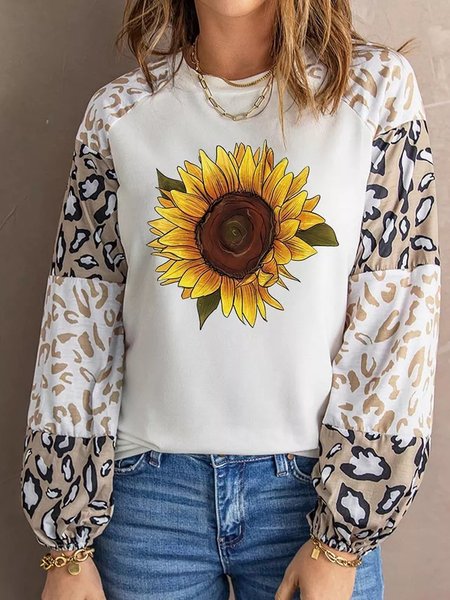 

Leopard Loosen Casual Sweatshirt, Multicolor, Sweatshirts & Hoodies