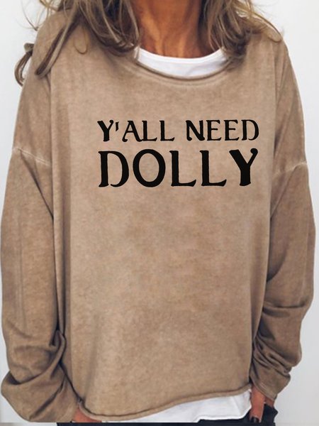 

Y’All Need Doll Casual Sweatshirts, Light brown, Hoodies&Sweatshirts