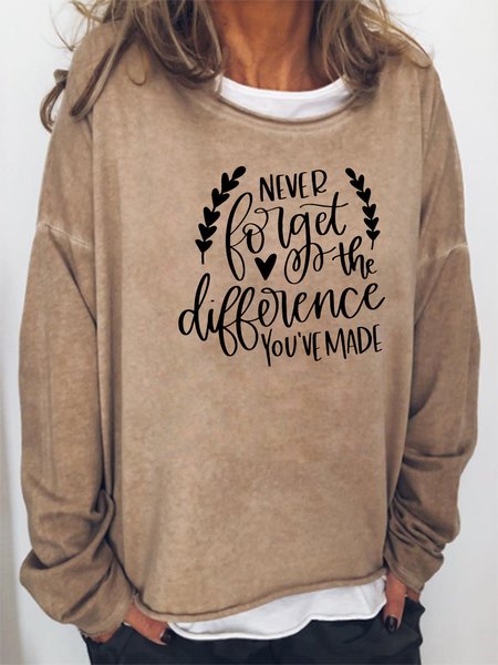 

Never Forget the Difference You've Made Sweatshirt, Khaki, Hoodies&Sweatshirts