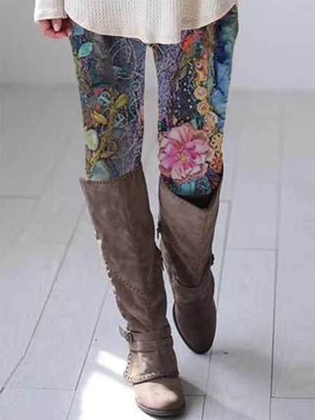 

Statement Skinny Leggings, Blue, Leggings