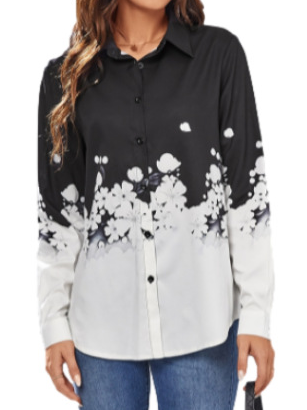 

Buttoned Polyester Cotton Floral Shirts & Tops, White, Blouses & Shirts