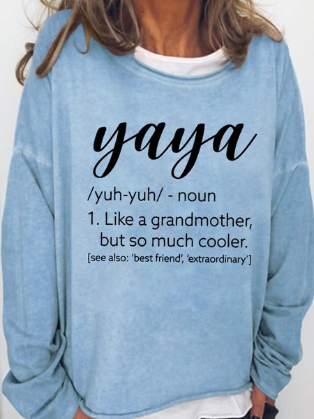 

Ya Ya funny Casual Sweatshirts, Light blue, Hoodies&Sweatshirts