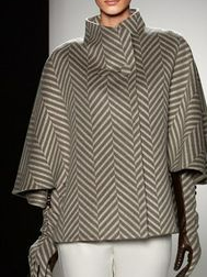 

Vintage,Elegant Loosen Geometric Woolen Outerwear, As picture, Coats