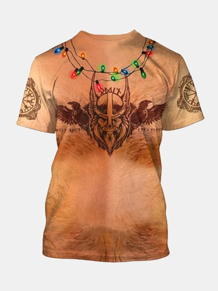 

Festival Short Sleeve Shirts & Tops, As picture, Men's t-shirts