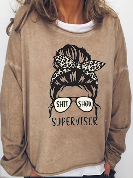

Shit Show Supervisor Casual Sweatshirt, Light brown, Hoodies&Sweatshirts