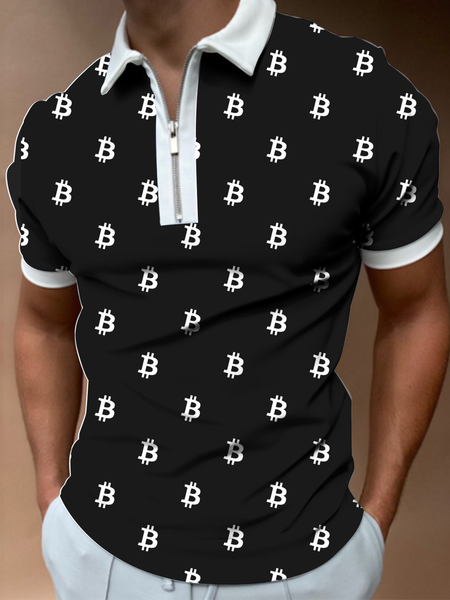 

Short Sleeve Casual Letter Shirts & Tops, Black, Men's t-shirts