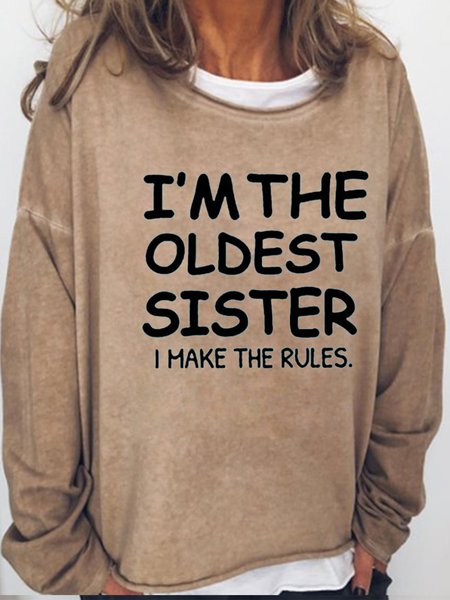 

Funny Sister Casual Sweatshirt, Light brown, Hoodies&Sweatshirts