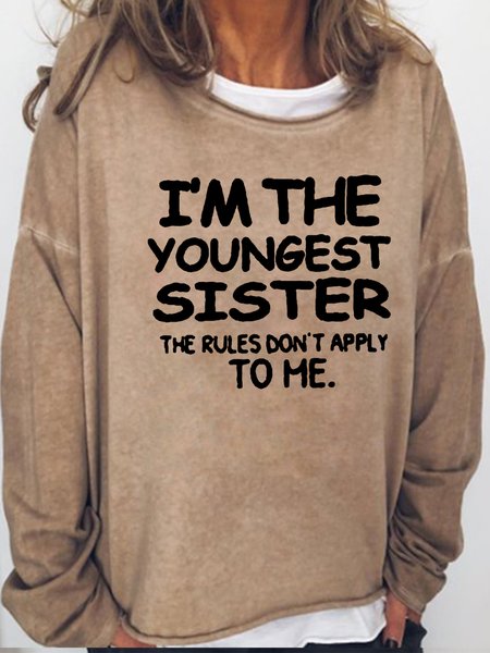 

Funny Sister Casual Sweatshirts, Light brown, Hoodies&Sweatshirts