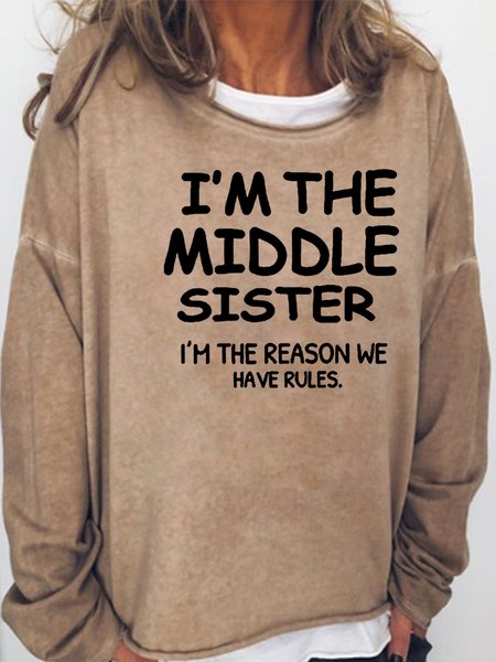 

Funny Sister Casual Sweatshirts, Light brown, Hoodies&Sweatshirts