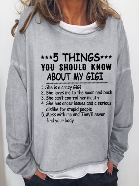 

Funny Gigi You Should Know About My Gigi Sweatshirt, Gray, Hoodies&Sweatshirts
