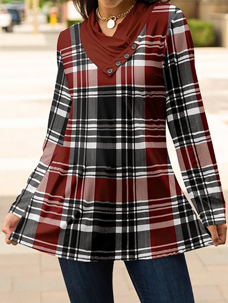 

Regular Fit Checked/Plaid Shirts & Tops, Red, Tops