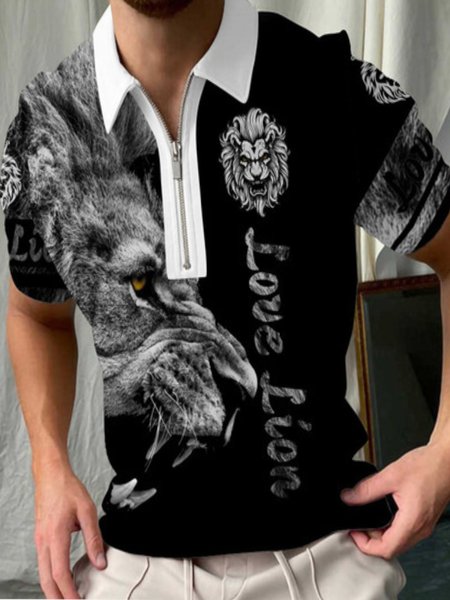 

Short Sleeve Casual Letter Shirts & Tops, As picture, Men's t-shirts