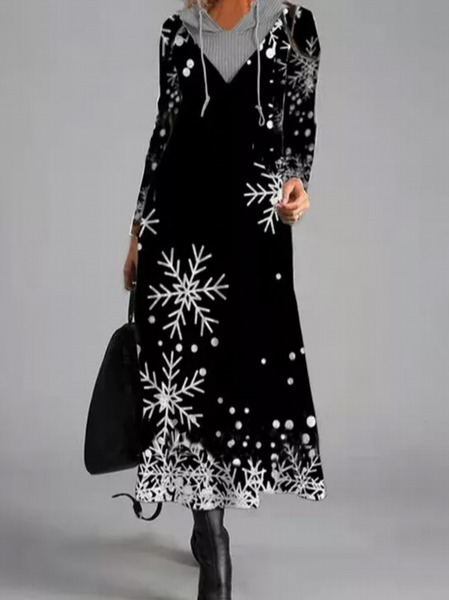 

Cotton Blends Casual Geometric Dresses, Black, Casual Dresses