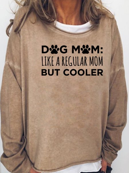 

Dog Mom Like A Cool Mom Casual Sweatshirts, Light brown, Hoodies&Sweatshirts