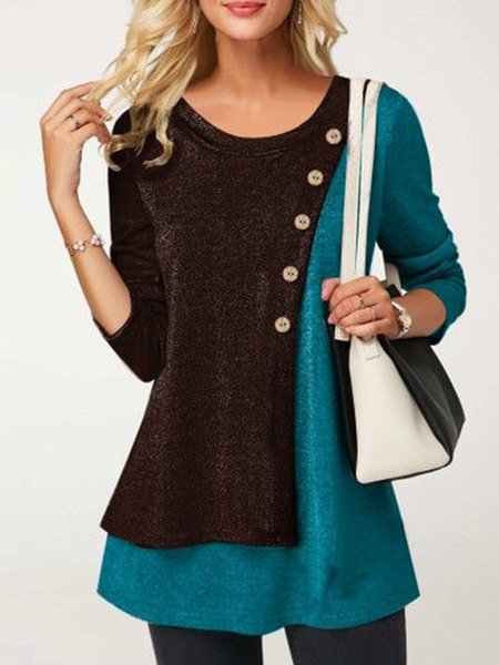 

Cotton Blends Casual Plain Shirts & Tops, Black, Tops