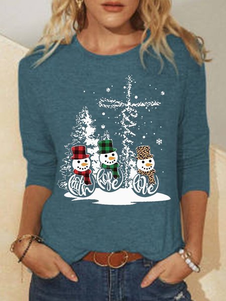 

Faith Hope Love Merry Christmas Snowman Women's Sweatshirts, Green, Hoodies&Sweatshirts