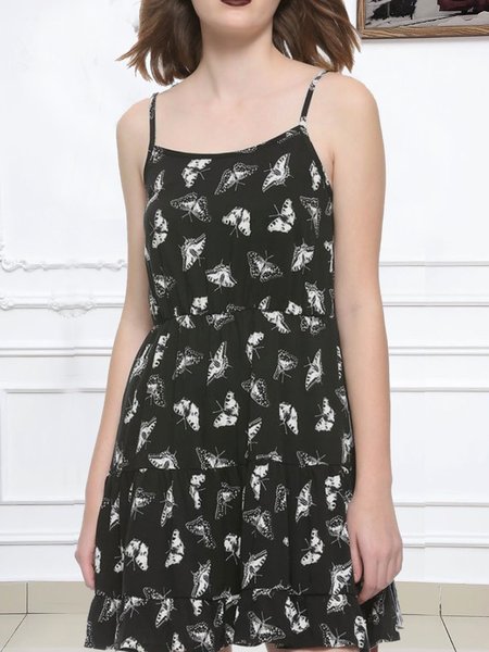 

Regular Fit Party Butterfly Dresses, Black, Casual Dresses
