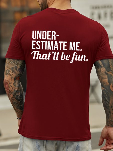 Underestimate Me Men's T-shirt, Red, T-shirts