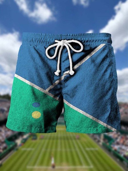 

Geometric Shorts, As picture, Men's shorts