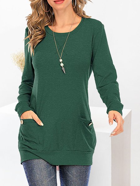 

Green Pockets Cotton Blends Shirts & Tops, Tops