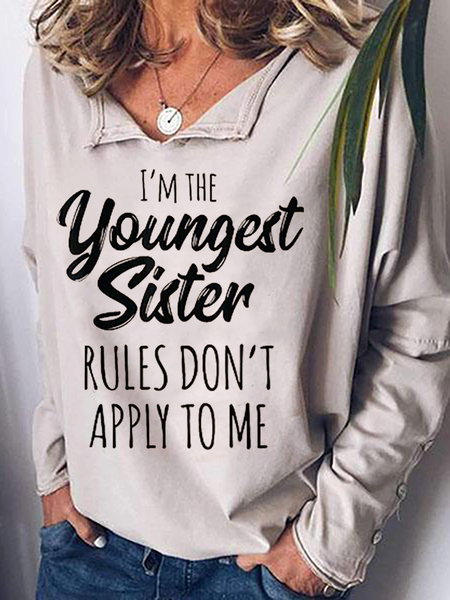 

Plus size Letter Printed Casual Shirts & Tops, As picture, T-Shirts