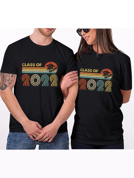 

New Year's With Pattern Men's And Women's Same Style Tee, Black, T-shirt