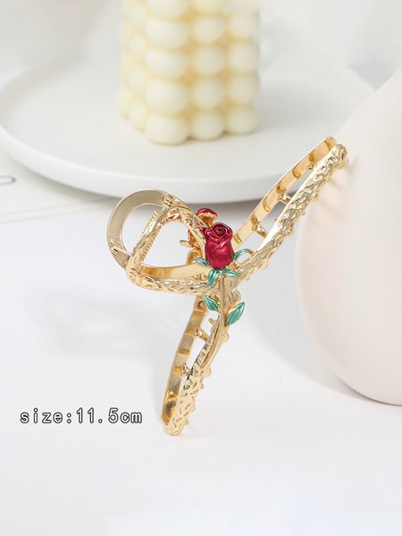 

Elegant Rose Alloy Hair Claws, Color2, Headwear