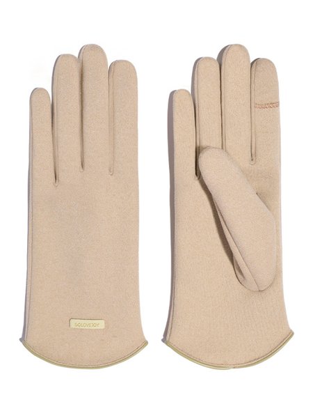 

Semplice Tinta unita Velluto Caldo Guanti, Cachi, Scarves&Gloves