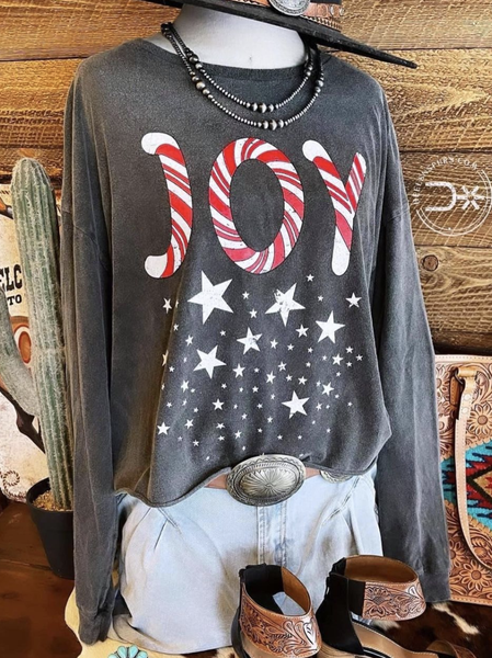 

Crew Neck Casual Shirts & Tops, Deep gray, T-Shirts