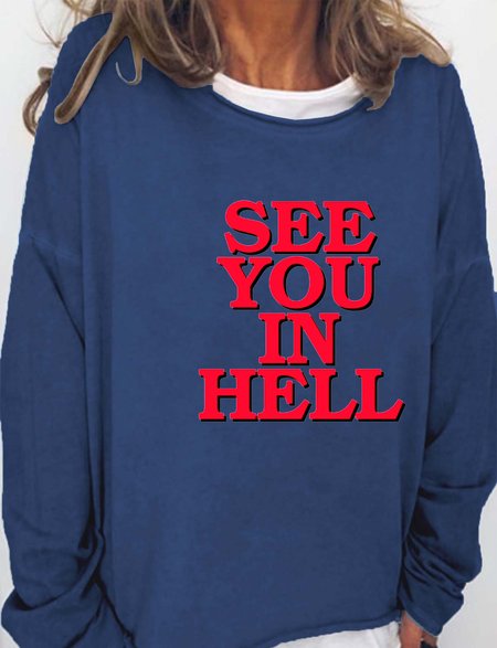 

See You In Hell Sweatshirt, Deep blue, Hoodies&Sweatshirts
