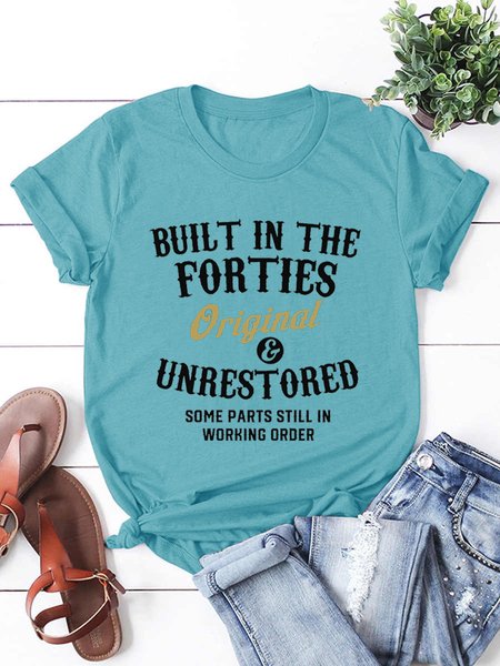 

Built In The Forties Print Cotton Shirts & Tops, Green, T-shirts