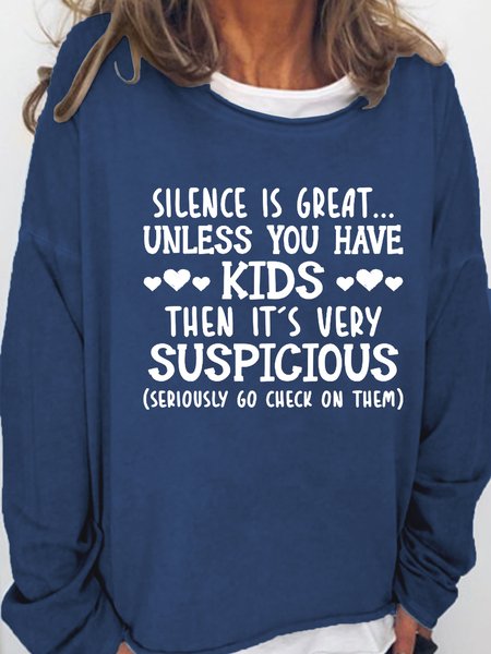 

Funny Silence Is Great Unless You Have Kids Sweatshirt, Dark blue, Hoodies&Sweatshirts