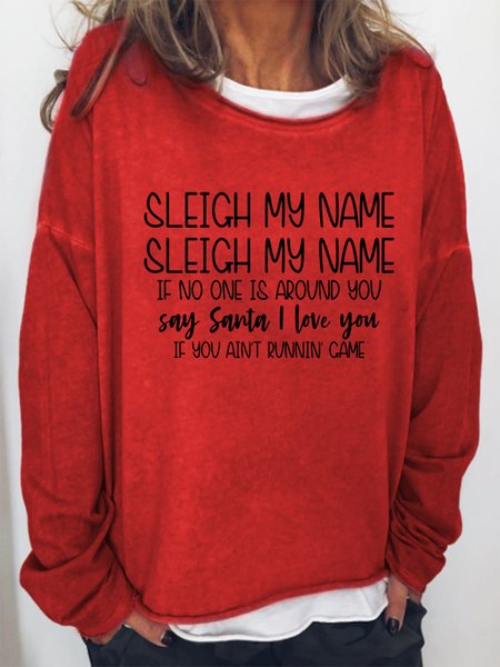 

Funny Christmas Casual Sweatshirt, Red, Hoodies&Sweatshirts